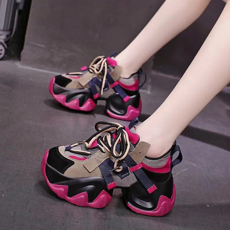 𝔾𝕣𝕠𝕦𝕟𝕕ℤ𝕖𝕣𝕠®－Flexing－shoes✥2024✥美式早秋系列新款超高女款增高6cmUp老爹走路鞋(35-40號)FG2