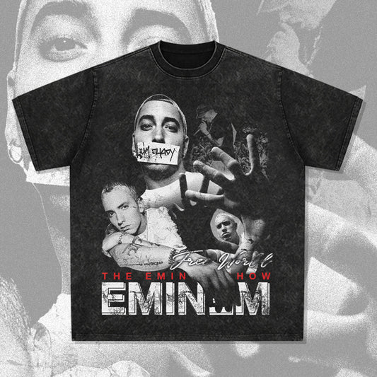 G.Z 邁阿密南岸✥𝔾𝕣𝕠𝕦𝕟𝕕ℤ𝕖𝕣𝕠®✥２０２３南裝大佬/超厚磅-美式休閒Eminem重磅數中性短袖T-Shirt