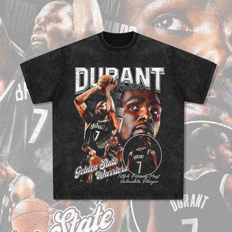 GZ Miami South Shore✥𝔾𝕣𝕠𝕦𝕟𝕕ℤ𝕖𝕣𝕠®✥2023 South suit big guy/super thick pound-American casual Kevin Durant heavy weight neutral short-sleeved T-Shirt 