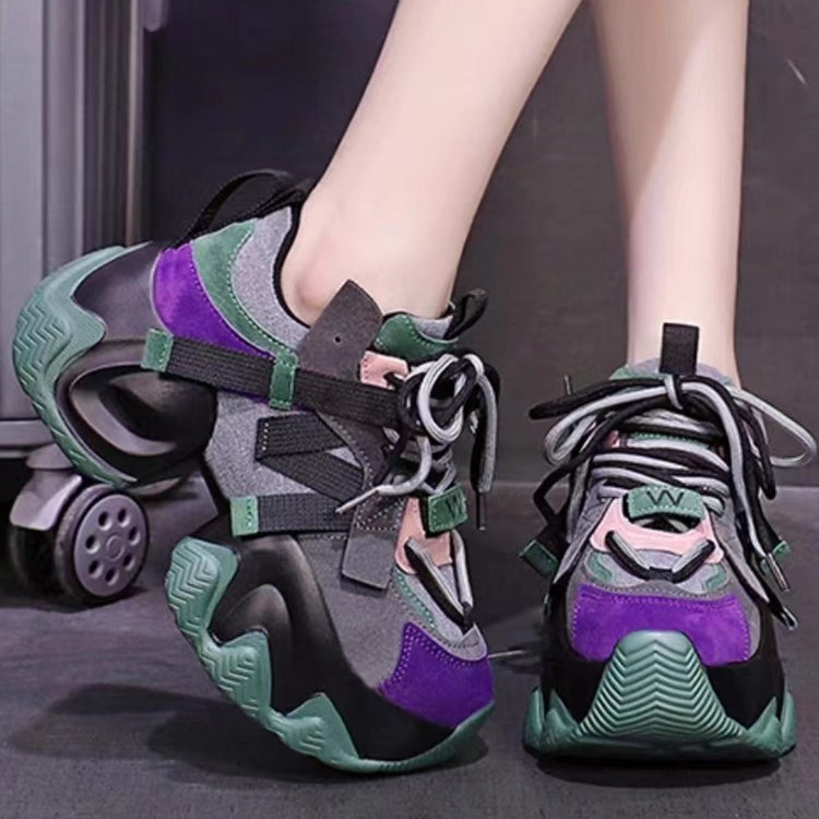 𝔾𝕣𝕠𝕦𝕟𝕕ℤ𝕖𝕣𝕠®－Flexing－shoes✥2024✥美式早秋系列新款超高女款增高6cmUp老爹走路鞋(35-40號)FG2