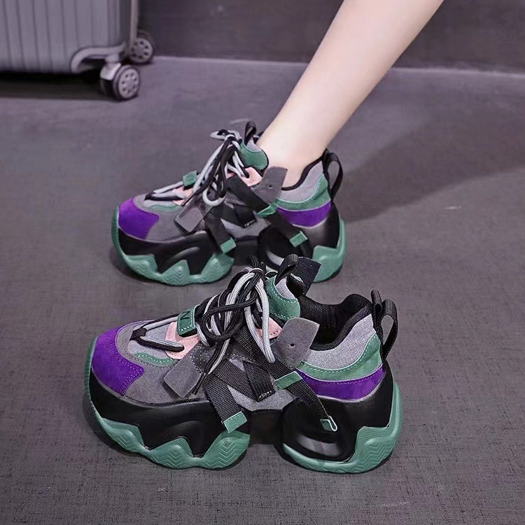 𝔾𝕣𝕠𝕦𝕟𝕕ℤ𝕖𝕣𝕠®－Flexing－shoes✥2024✥美式早秋系列新款超高女款增高6cmUp老爹走路鞋(35-40號)FG2