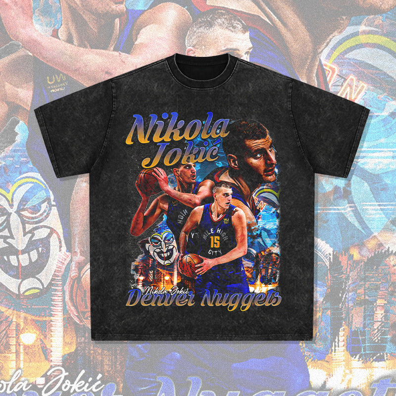 GZ Miami South Shore✥𝔾𝕣𝕠𝕦𝕟𝕕ℤ𝕖𝕣𝕠®✥2023 South suit big guy/super thick pound-American casual clown Nikola Jokic heavyweight neutral short-sleeved T-Shirt 