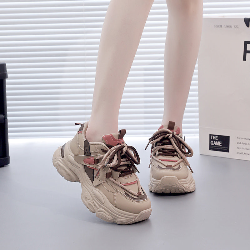 𝔾𝕣𝕠𝕦𝕟𝕕ℤ𝕖𝕣𝕠®－Flexing－shoes✥2024✥美式秋冬新款增高混搭色顯瘦女款老爹走路鞋(35-40號)G17