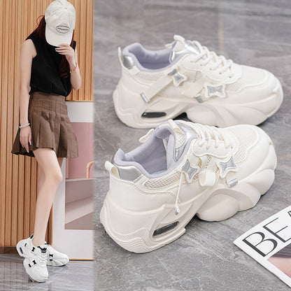 𝔾𝕣𝕠𝕦𝕟𝕕ℤ𝕖𝕣𝕠®－Flexing－shoes✥2024✥美式超激增高減壓少女感蝴蝶結顯瘦女款老爹走路鞋(35-40號)2809