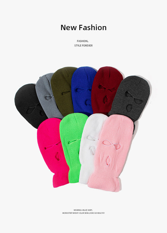 Flexing boutique 2023✥𝔾𝕣𝕠𝕦𝕟𝕕ℤ𝕖𝕣𝕠®✥European and American super multi-color hip-hop three-hole knitted pullover hat anti-terrorist hat robber hat neutral men and women street 