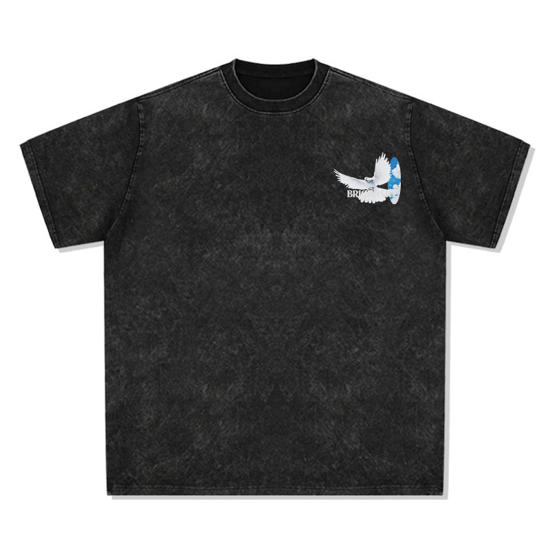 G.Z 邁阿密南岸✥𝔾𝕣𝕠𝕦𝕟𝕕ℤ𝕖𝕣𝕠®✥２０２4南裝大佬/美式嘻哈和平鴿寬鬆厚磅數純棉男女中性T-Shirt上衣