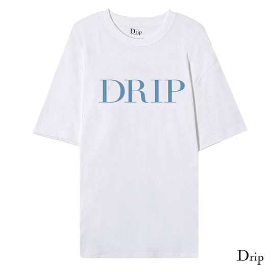 GZ X Drip DRIP//Big Drip Blue Logo Tee