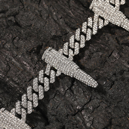 Flexing精品✥𝔾𝕣𝕠𝕦𝕟𝕕ℤ𝕖𝕣𝕠®✥歐美嘻哈爪牙黑豹瓦干達滿鑽不鏽鋼中性男女街頭項鍊