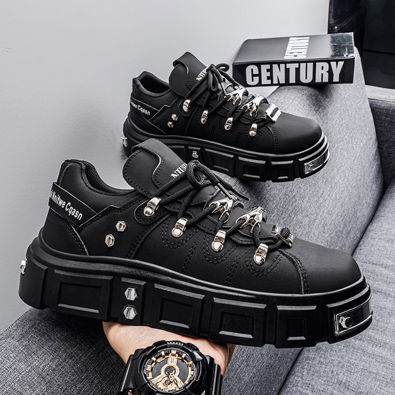 𝔾𝕣𝕠𝕦𝕟𝕕ℤ𝕖𝕣𝕠®－Flexing－shoes✥25-26✥美式秋冬新款復厚底低筒龐克戰靴休閒鞋6165