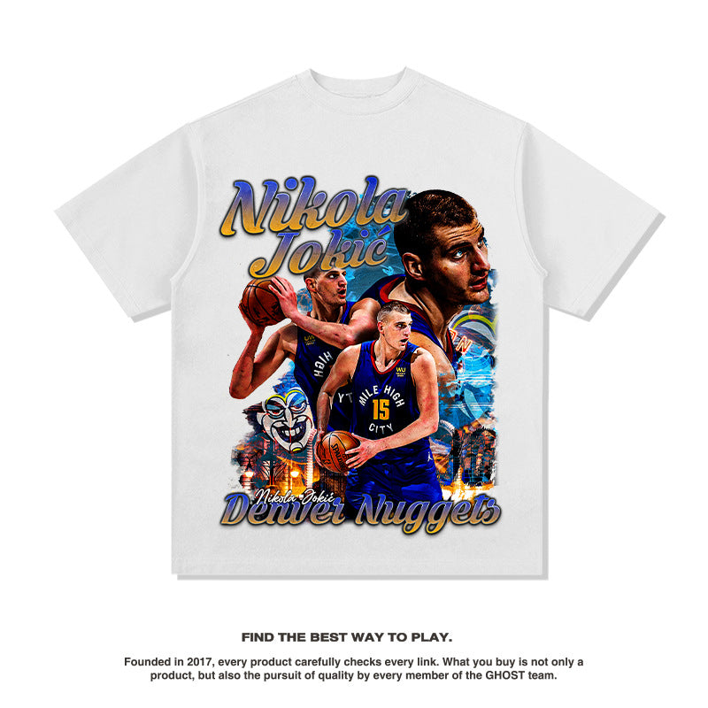 GZ Miami South Shore✥𝔾𝕣𝕠𝕦𝕟𝕕ℤ𝕖𝕣𝕠®✥2023 South suit big guy/super thick pound-American casual clown Nikola Jokic heavyweight neutral short-sleeved T-Shirt 