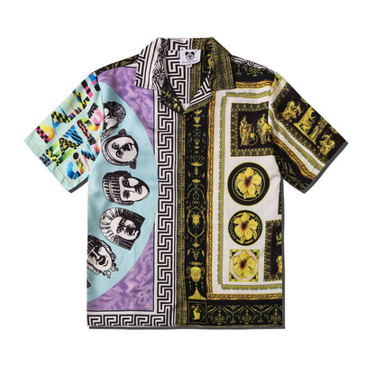 G.Z 邁阿密南岸✥𝔾𝕣𝕠𝕦𝕟𝕕ℤ𝕖𝕣𝕠®✥２０２３南裝大佬/美式休閒宮廷民族風寬鬆開領襯衫