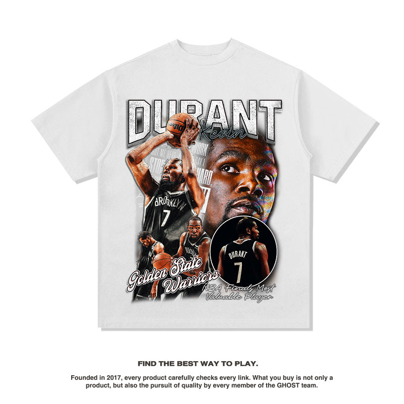 GZ Miami South Shore✥𝔾𝕣𝕠𝕦𝕟𝕕ℤ𝕖𝕣𝕠®✥2023 South suit big guy/super thick pound-American casual Kevin Durant heavy weight neutral short-sleeved T-Shirt 