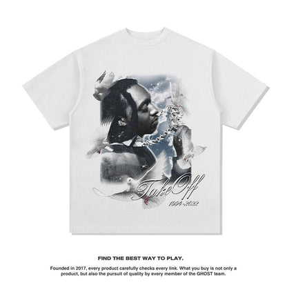 G.Z 邁阿密南岸✥𝔾𝕣𝕠𝕦𝕟𝕕ℤ𝕖𝕣𝕠®✥２０２4南裝大佬/美式嘻哈Take-Off寬鬆厚磅數純棉男女中性T-Shirt上衣