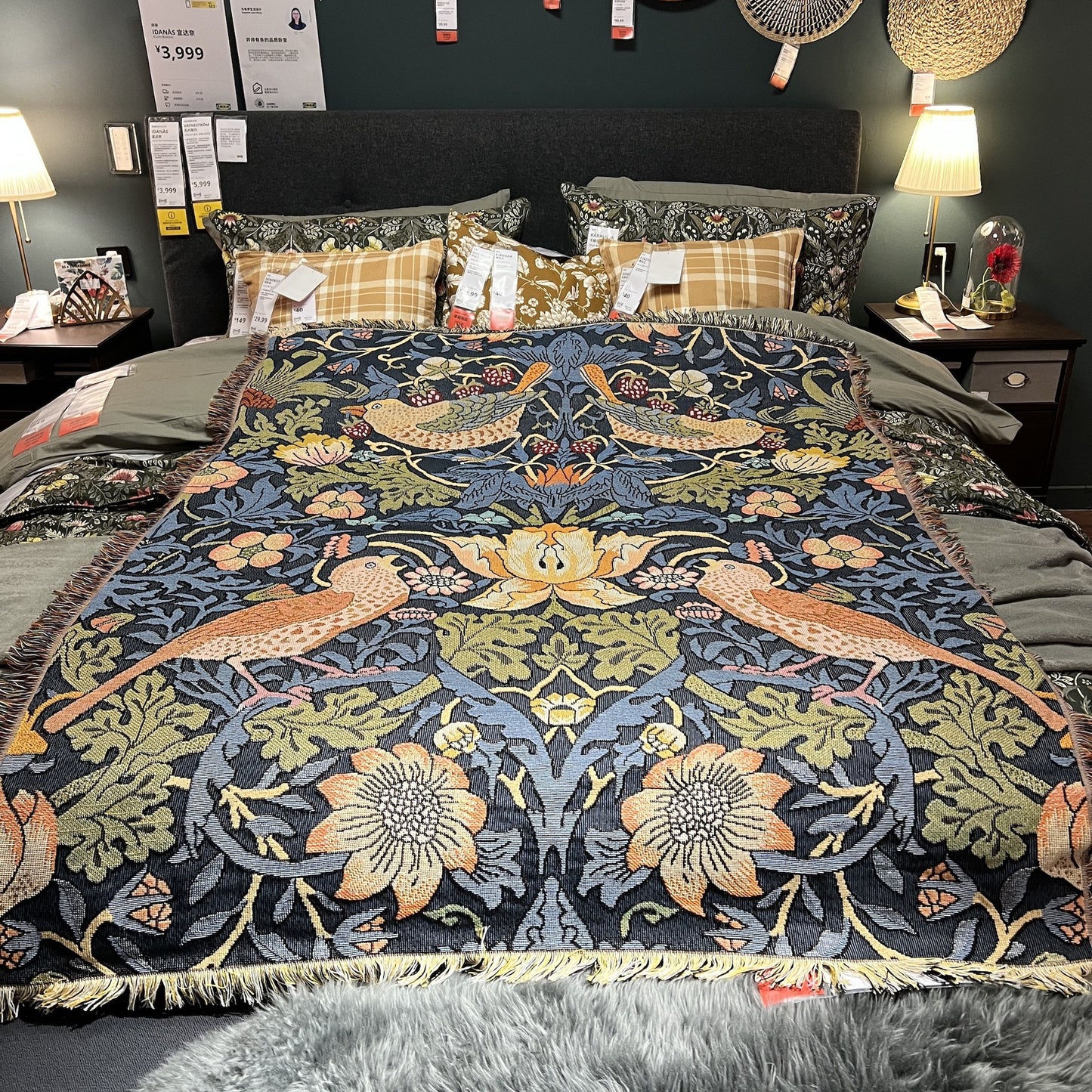 𝔾𝕣𝕠𝕦𝕟𝕕ℤ𝕖𝕣𝕠®－Flexing－居家✥2024✥美式家居生活室內裝飾萬花飛鳥毛毯空調毯掛毯