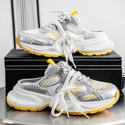 𝔾𝕣𝕠𝕦𝕟𝕕ℤ𝕖𝕣𝕠®－Flexing－shoes✥2025✥美式夏季新款透氣舒適包頭懶人拖鞋老爹鞋X5556