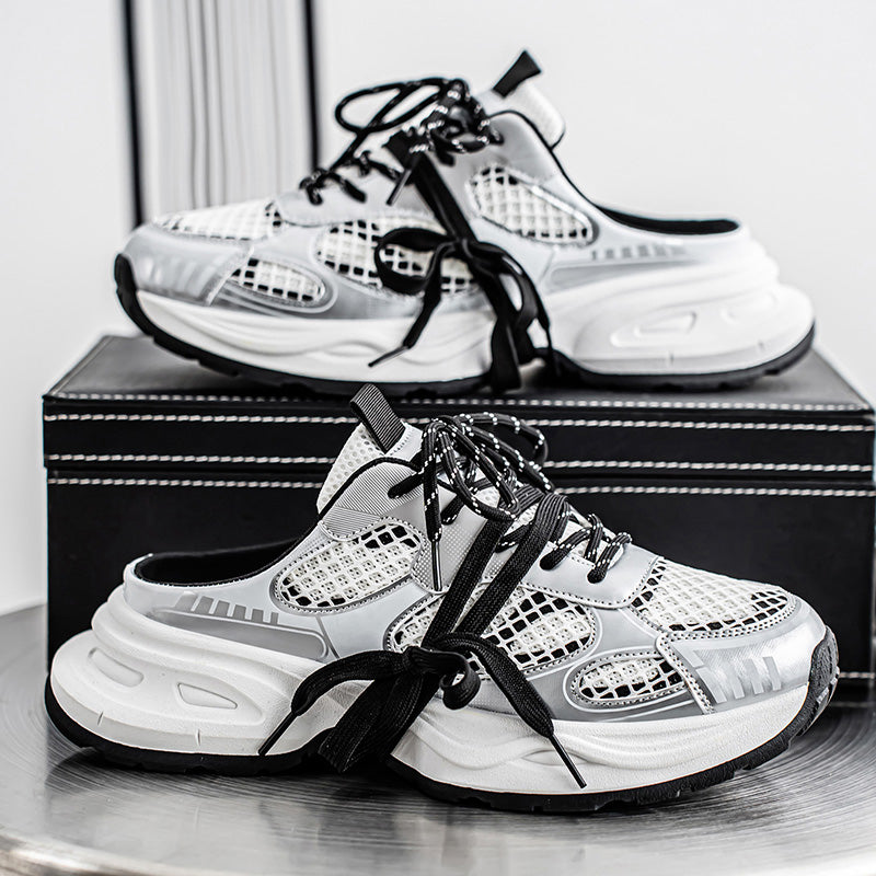 𝔾𝕣𝕠𝕦𝕟𝕕ℤ𝕖𝕣𝕠®－Flexing－shoes✥2025✥美式夏季新款透氣舒適包頭懶人拖鞋老爹鞋X5556