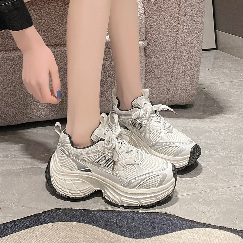 𝔾𝕣𝕠𝕦𝕟𝕕ℤ𝕖𝕣𝕠®－Flexing－shoes✥2024✥美式秋季新款超激增高5cmUP男女情侶款老爹走路鞋1377