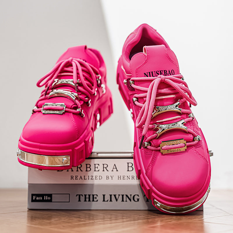 𝔾𝕣𝕠𝕦𝕟𝕕ℤ𝕖𝕣𝕠®－Flexing－shoes✥25-26✥美式秋冬新款復厚底低筒龐克戰靴休閒鞋6165