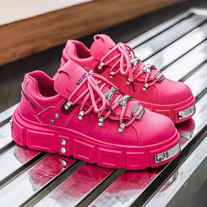 𝔾𝕣𝕠𝕦𝕟𝕕ℤ𝕖𝕣𝕠®－Flexing－shoes✥25-26✥美式秋冬新款復厚底低筒龐克戰靴休閒鞋6165