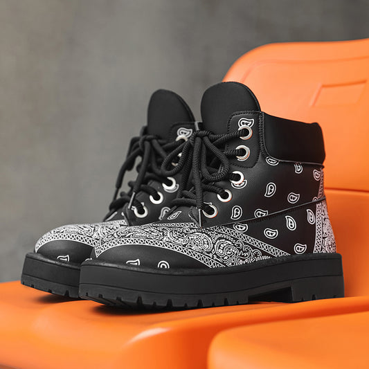 𝔾𝕣𝕠𝕦𝕟𝕕ℤ𝕖𝕣𝕠®－Flexing－shoes✥2026✥美式🔥復古經典中筒腰果花休閒靴子YZ10