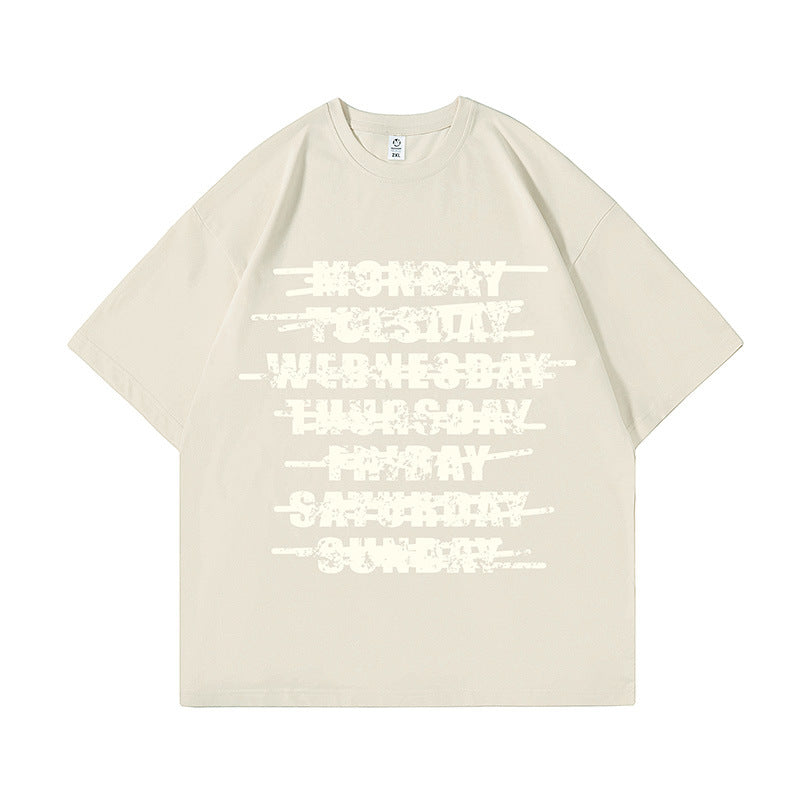 G.Z LA西岸 2024 春夏新款【✟純愛西岸✟】歐美嘻哈字母寬鬆重磅T-Shirt