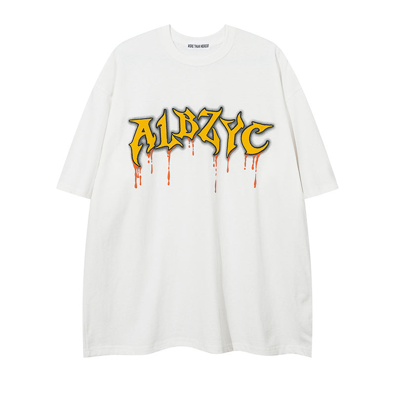 G.Z 邁阿密南岸✥𝔾𝕣𝕠𝕦𝕟𝕕ℤ𝕖𝕣𝕠®✥２０２4南裝大佬/美式嘻哈噴漆塗鴉字純棉男女中性T-Shirt上衣