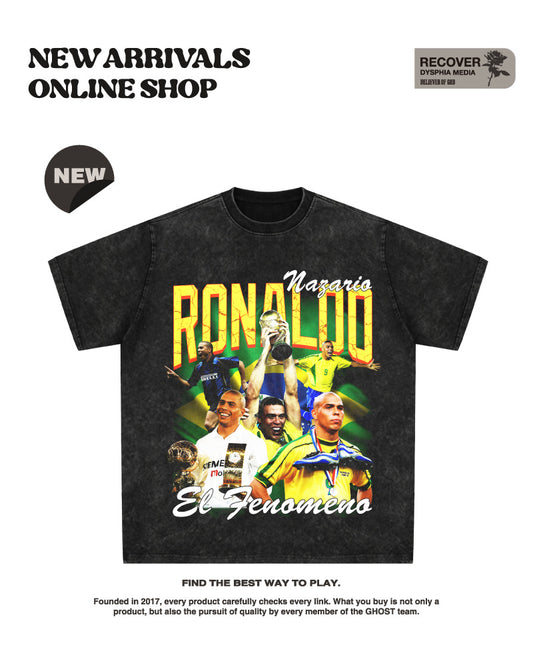 G.Z 邁阿密南岸✥𝔾𝕣𝕠𝕦𝕟𝕕ℤ𝕖𝕣𝕠®✥２０２4南裝大佬/美式嘻哈Ronaldo寬鬆厚磅數純棉男女中性T-Shirt上衣