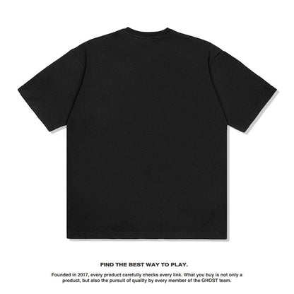 G.Z 邁阿密南岸✥𝔾𝕣𝕠𝕦𝕟𝕕ℤ𝕖𝕣𝕠®✥２０２３南裝大佬/超厚磅-美式休閒-暗黑嘻哈系列祈禱重磅數中性短袖T-Shirt
