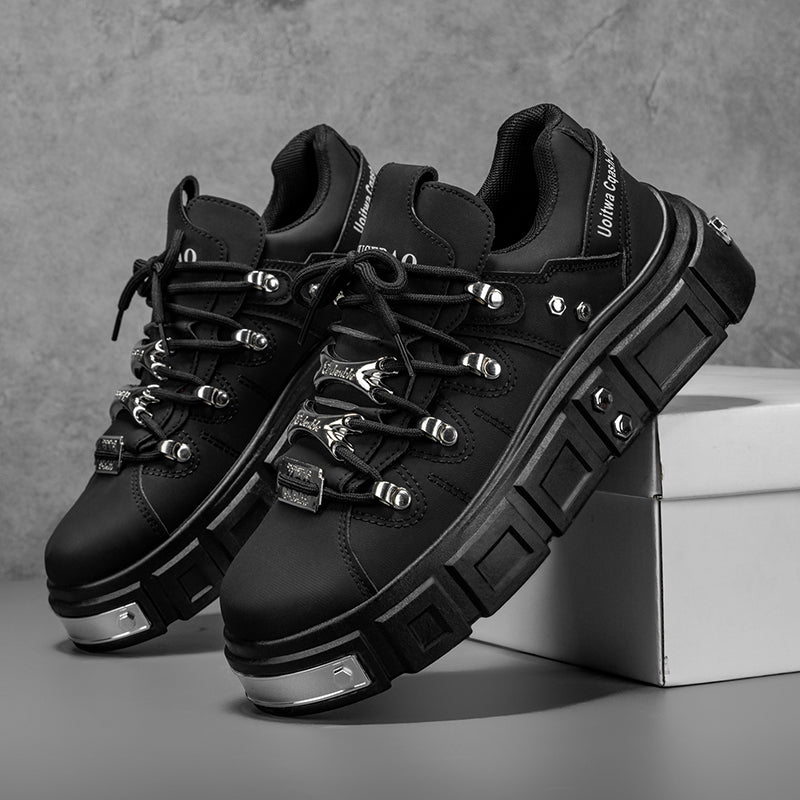 𝔾𝕣𝕠𝕦𝕟𝕕ℤ𝕖𝕣𝕠®－Flexing－shoes✥25-26✥美式秋冬新款復厚底低筒龐克戰靴休閒鞋6165