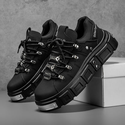 𝔾𝕣𝕠𝕦𝕟𝕕ℤ𝕖𝕣𝕠®－Flexing－shoes✥25-26✥美式秋冬新款復厚底低筒龐克戰靴休閒鞋6165