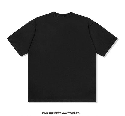 G.Z 邁阿密南岸✥𝔾𝕣𝕠𝕦𝕟𝕕ℤ𝕖𝕣𝕠®✥２０２３南裝大佬/超厚磅-美式休閒Juice Wrld重磅數中性短袖T-Shirt