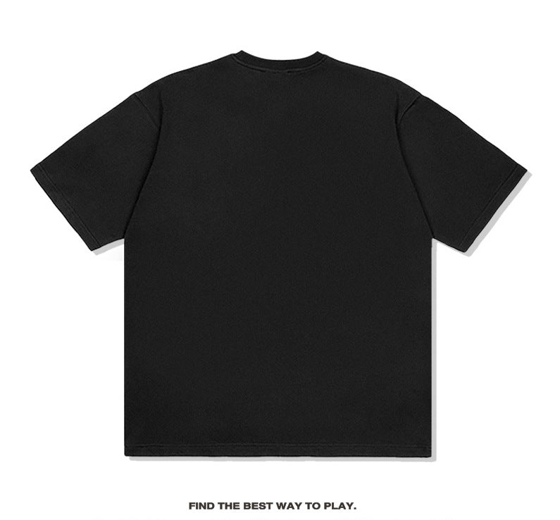 G.Z 邁阿密南岸✥𝔾𝕣𝕠𝕦𝕟𝕕ℤ𝕖𝕣𝕠®✥２０２３南裝大佬/超厚磅-美式休閒日落Juice wrld重磅數中性短袖T-Shirt