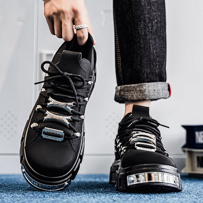 𝔾𝕣𝕠𝕦𝕟𝕕ℤ𝕖𝕣𝕠®－Flexing－shoes✥25-26✥美式秋冬新款復厚底低筒龐克戰靴休閒鞋6165