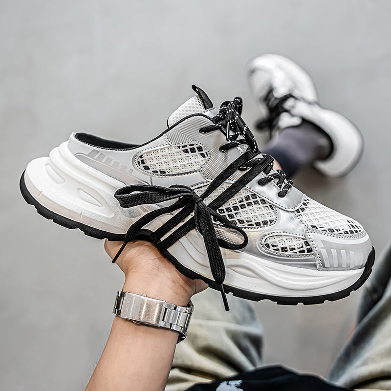 𝔾𝕣𝕠𝕦𝕟𝕕ℤ𝕖𝕣𝕠®－Flexing－shoes✥2025✥美式夏季新款透氣舒適包頭懶人拖鞋老爹鞋X5556