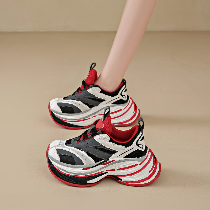 𝔾𝕣𝕠𝕦𝕟𝕕ℤ𝕖𝕣𝕠®－Flexing－shoes✥2024✥美式早秋新款超激高女款增高6cmUp老爹走路鞋(35-40號)9616