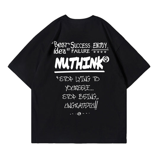 G.Z LA西岸 2024 春夏新款【✟純愛西岸✟】歐美嘻哈設計感字體寬鬆重磅情侶T-Shirt