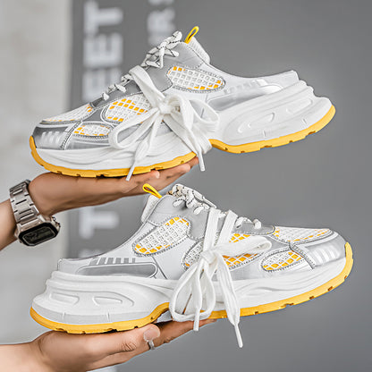 𝔾𝕣𝕠𝕦𝕟𝕕ℤ𝕖𝕣𝕠®－Flexing－shoes✥2025✥美式夏季新款透氣舒適包頭懶人拖鞋老爹鞋X5556