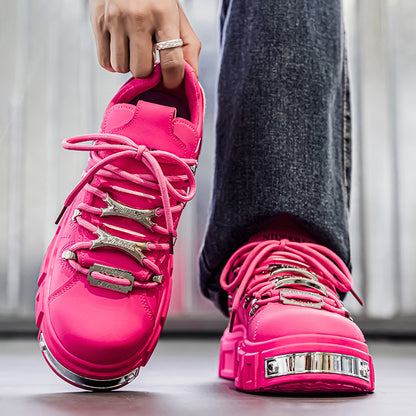 𝔾𝕣𝕠𝕦𝕟𝕕ℤ𝕖𝕣𝕠®－Flexing－shoes✥25-26✥美式秋冬新款復厚底低筒龐克戰靴休閒鞋6165