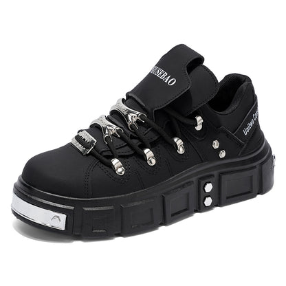 𝔾𝕣𝕠𝕦𝕟𝕕ℤ𝕖𝕣𝕠®－Flexing－shoes✥25-26✥美式秋冬新款復厚底低筒龐克戰靴休閒鞋6165