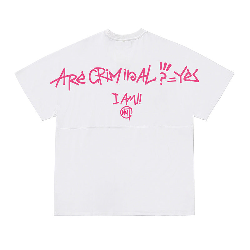 G.Z LA西岸 2024 春夏新款【✟純愛西岸✟】歐美嘻哈字母情侣寬鬆oversize T-Shirt