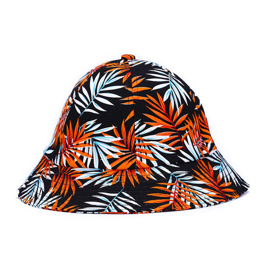 ✥𝔾𝕣𝕠𝕦𝕟𝕕ℤ𝕖𝕣𝕠®✥Deluxe２０２4年/美式嘻哈休閒彩色植物遮陽漁夫帽盆帽
