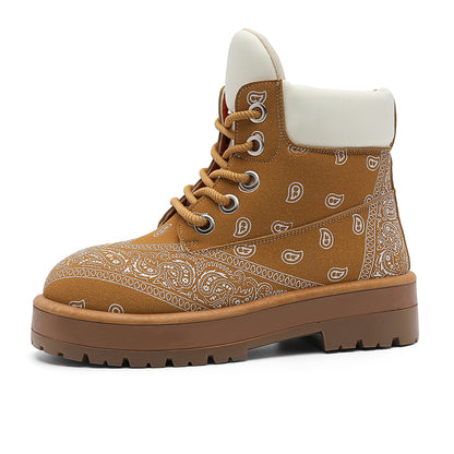 𝔾𝕣𝕠𝕦𝕟𝕕ℤ𝕖𝕣𝕠®－Flexing－shoes✥2026✥美式🔥復古經典中筒腰果花休閒靴子YZ10