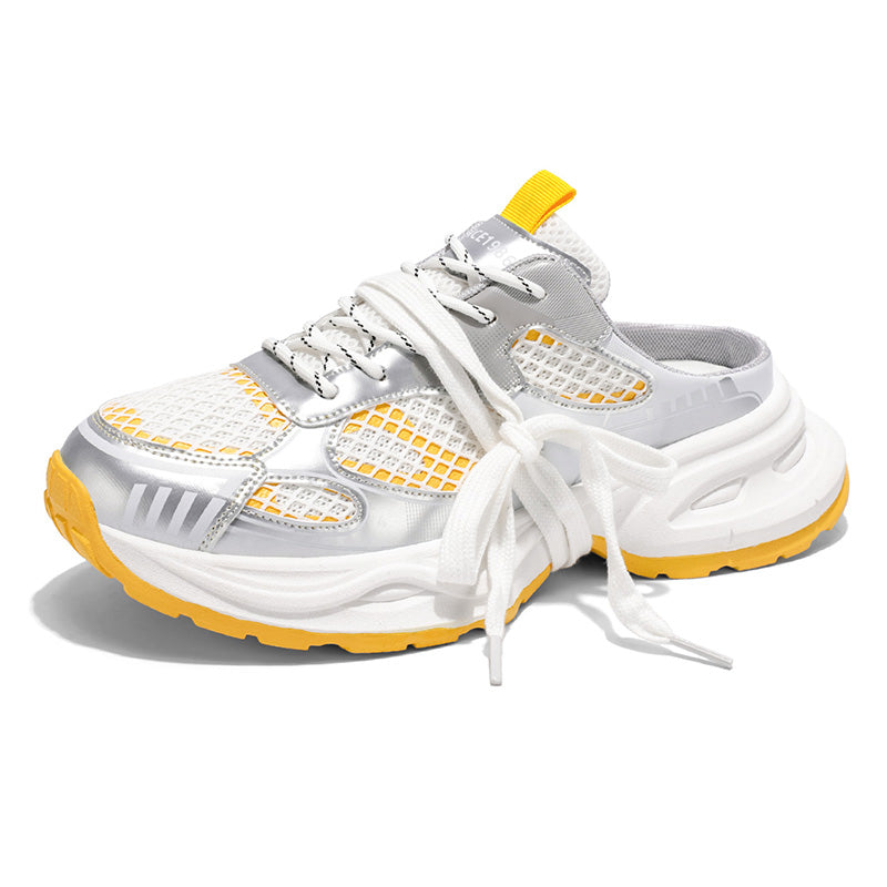 𝔾𝕣𝕠𝕦𝕟𝕕ℤ𝕖𝕣𝕠®－Flexing－shoes✥2025✥美式夏季新款透氣舒適包頭懶人拖鞋老爹鞋X5556