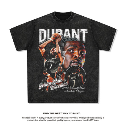 GZ Miami South Shore✥𝔾𝕣𝕠𝕦𝕟𝕕ℤ𝕖𝕣𝕠®✥2023 South suit big guy/super thick pound-American casual Kevin Durant heavy weight neutral short-sleeved T-Shirt 