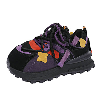 𝔾𝕣𝕠𝕦𝕟𝕕ℤ𝕖𝕣𝕠®－Flexing－shoes✥25-26年✥美式新款厚底增高拚色4.5cm女款老爹休閒鞋(35-40號)2523