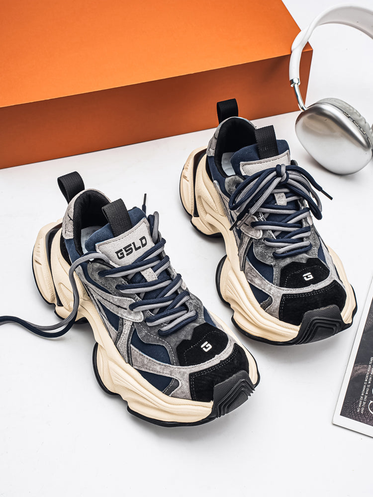 𝔾𝕣𝕠𝕦𝕟𝕕ℤ𝕖𝕣𝕠®－Flexing－shoes✥25-26✥美式新款麂皮冬季增高加厚休閒老爹鞋C5589