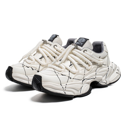 𝔾𝕣𝕠𝕦𝕟𝕕ℤ𝕖𝕣𝕠®－Flexing－shoes✥25-26✥美式新款潑墨線條增高加厚休閒老爹鞋C5560