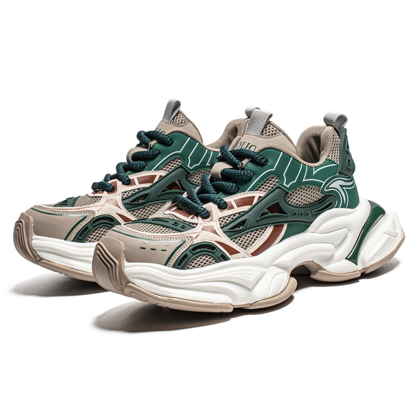 𝔾𝕣𝕠𝕦𝕟𝕕ℤ𝕖𝕣𝕠®－Flexing－shoes✥25-26✥美式新款復古增高潮加厚休閒老爹鞋C5585