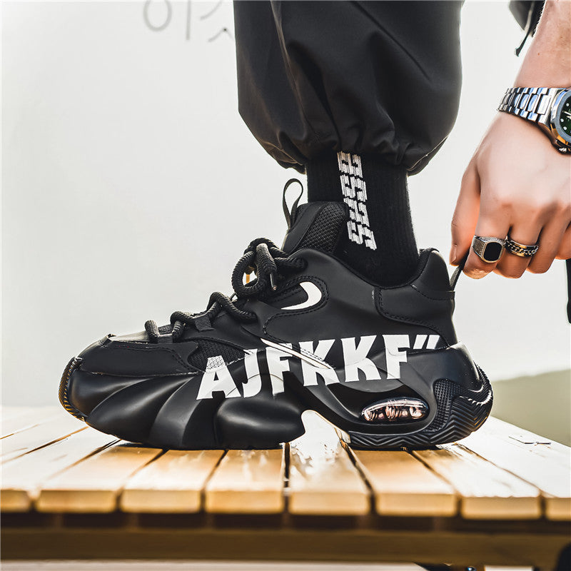 𝔾𝕣𝕠𝕦𝕟𝕕ℤ𝕖𝕣𝕠®－Flexing－shoes✥2024✥美式新潮流早秋新款噴漆字母增高情侶運動鞋老爹鞋C1986