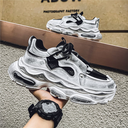 𝔾𝕣𝕠𝕦𝕟𝕕ℤ𝕖𝕣𝕠®－Flexing－shoes✥2024✥美式潮流新款髒髒鞋增高減壓情侶男女老爹鞋MSZ-9